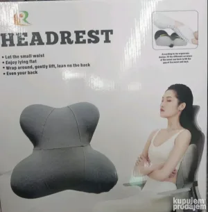 Ergonomski Jastuk za Leđa i Vrat – Lumbalna Podrška za Stolicu i Auto